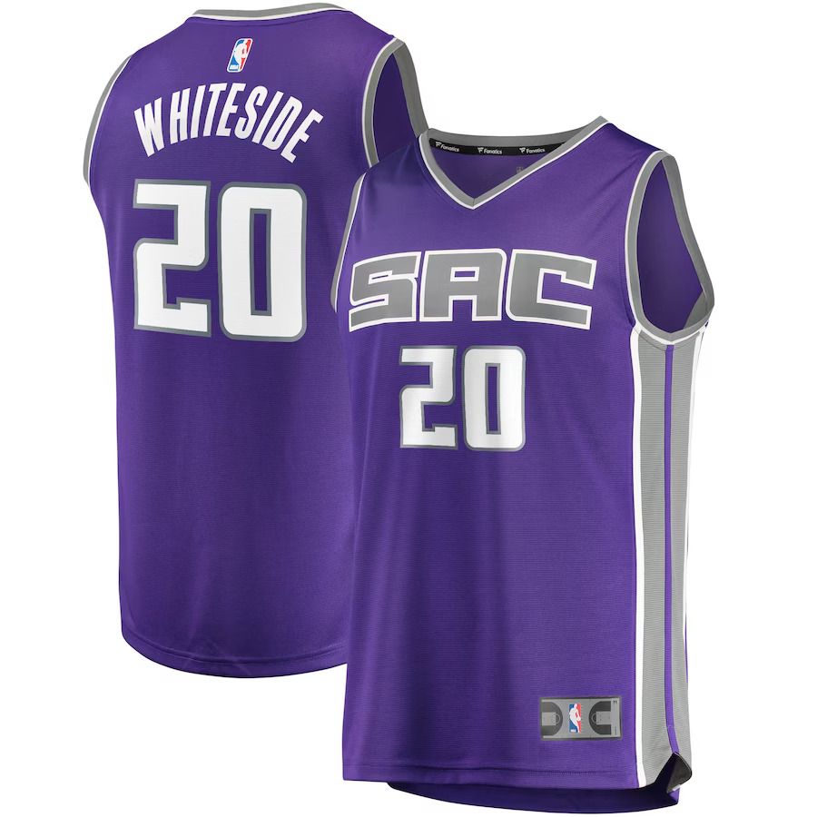 Men Sacramento Kings #20 Hassan Whiteside Fanatics Branded Purple Fast Break Replica NBA Jersey->sacramento kings->NBA Jersey